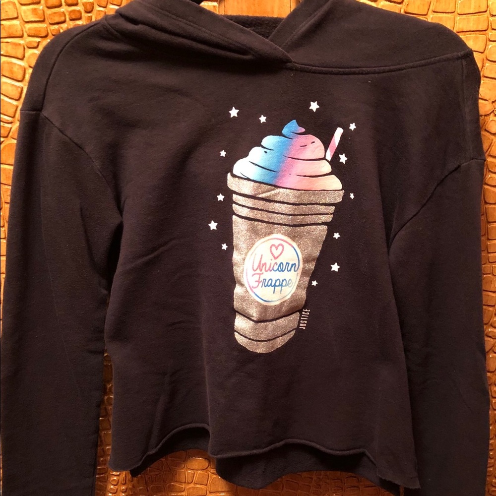 Justice active girl's long sleeve hoodie